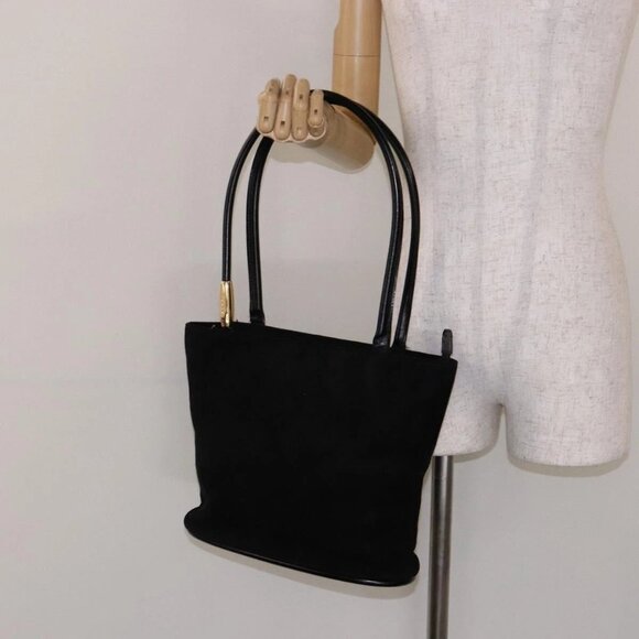 GUCCI Shoulder Bag Suede Black Gold Auth bs28638 - Picture 3 of 16